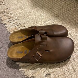Brown Leather Mens Birkenstocks